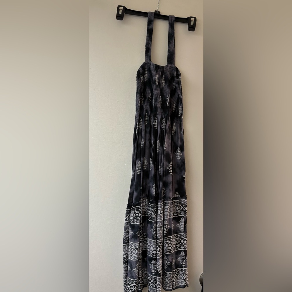 Elegant Black and Gray Women's Maxi Dress